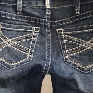 Ariat Women's Dark Blue Boot Cut Jeans with Embroidery